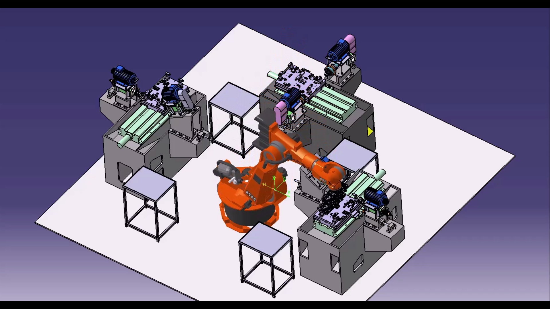 Robotic Machining Cell Simulation